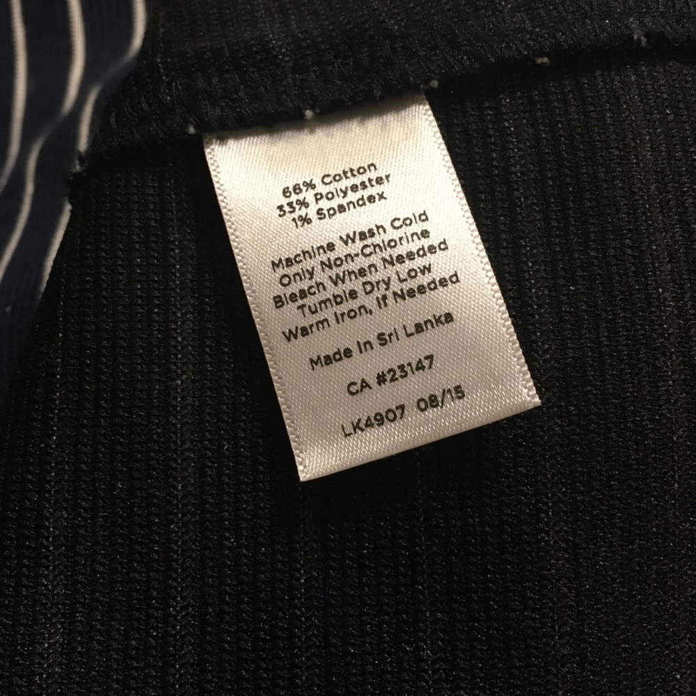 Talbots Navy Striped Jacket XL FREE SHIP - Picture 3 of 5